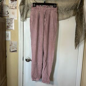 Mauve American Eagle paper bag pants